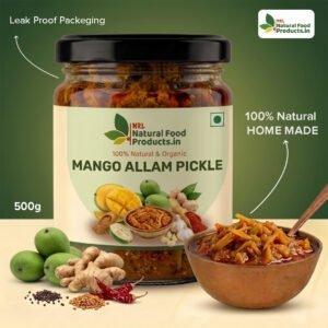 MANGO ALLAM PICKLE ( AAVAKAYA WITH ALLAM) || 500g || NRL_Natural_Food_Products.in