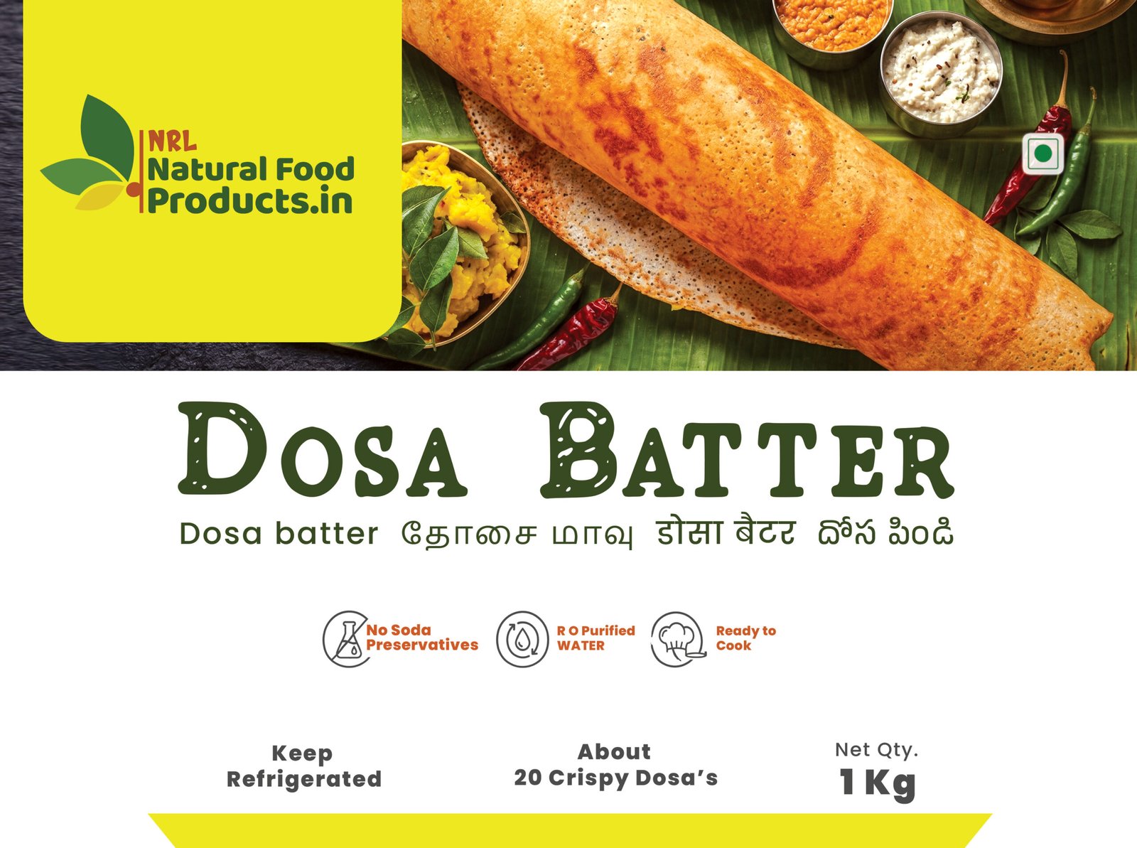 DOSA BATTER || 1kg || Natural Food Products.In - Image 2