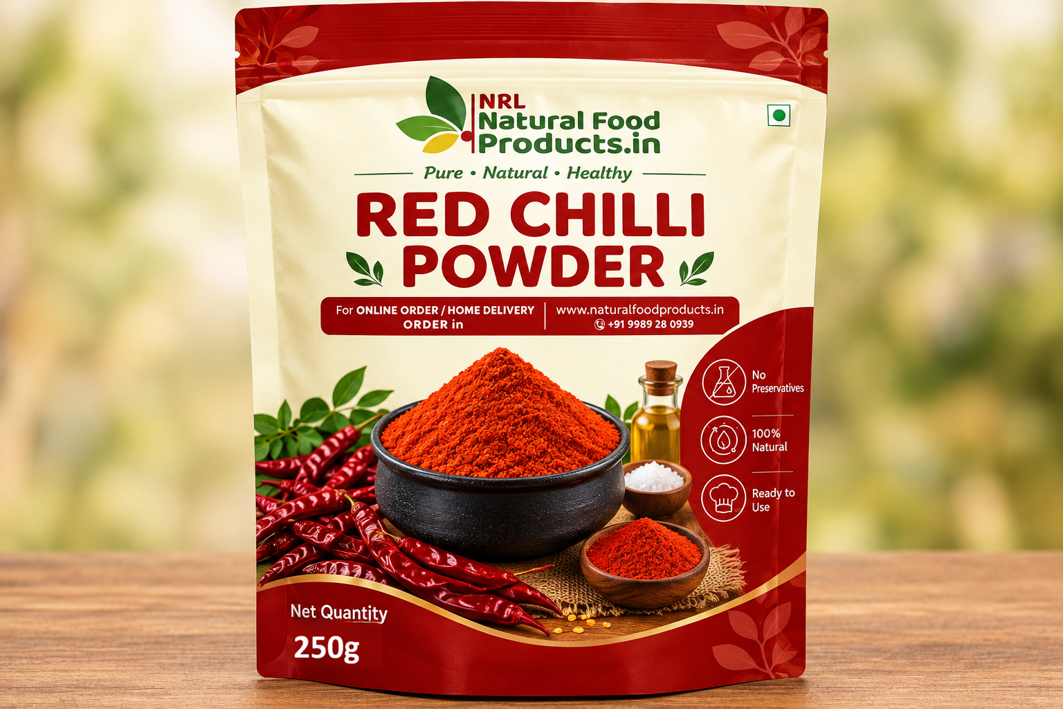 Red Chilli Powder | Mirchi Powder | 250 grams | Natural Food Products.in